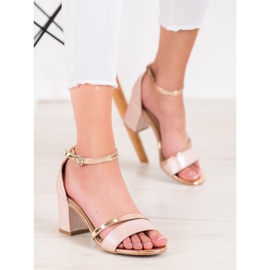 Mannika Tyylikkäät sandaalit glitterillä keltainen 1