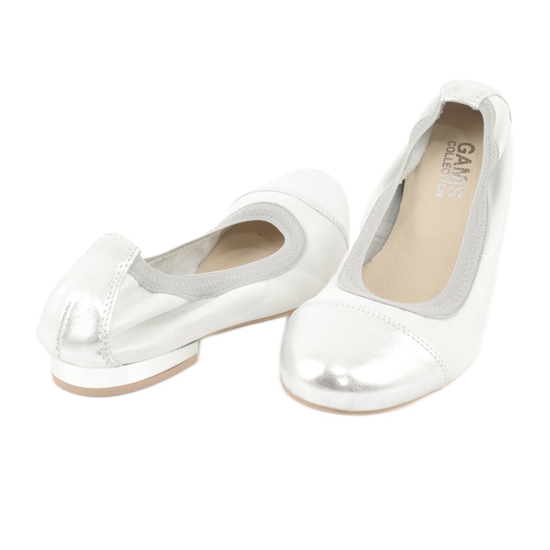Gamis Mukavat hopeanväriset ballerinat harmaa 2