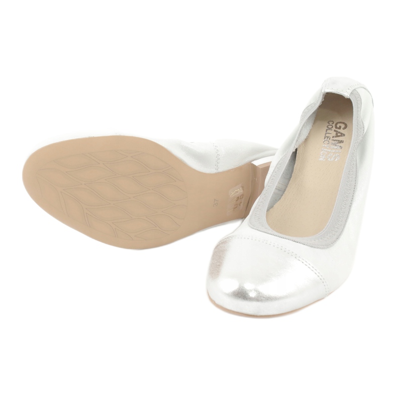 Gamis Mukavat hopeanväriset ballerinat harmaa 3