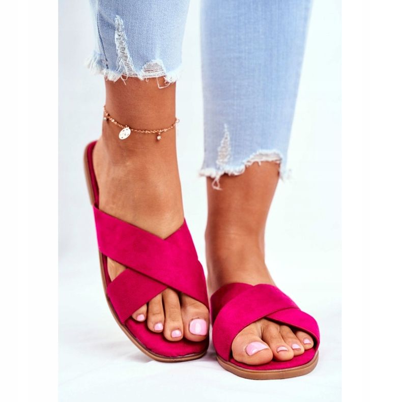 Naisten tossut Vyöt ristillä Fuchsia Filippiinit vaaleanpunainen 2