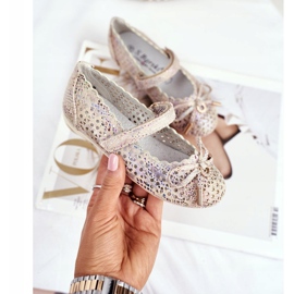 S.Barski Avoimet ballerinat tarranauhalla Barski Remtro ruskea monivärinen 1