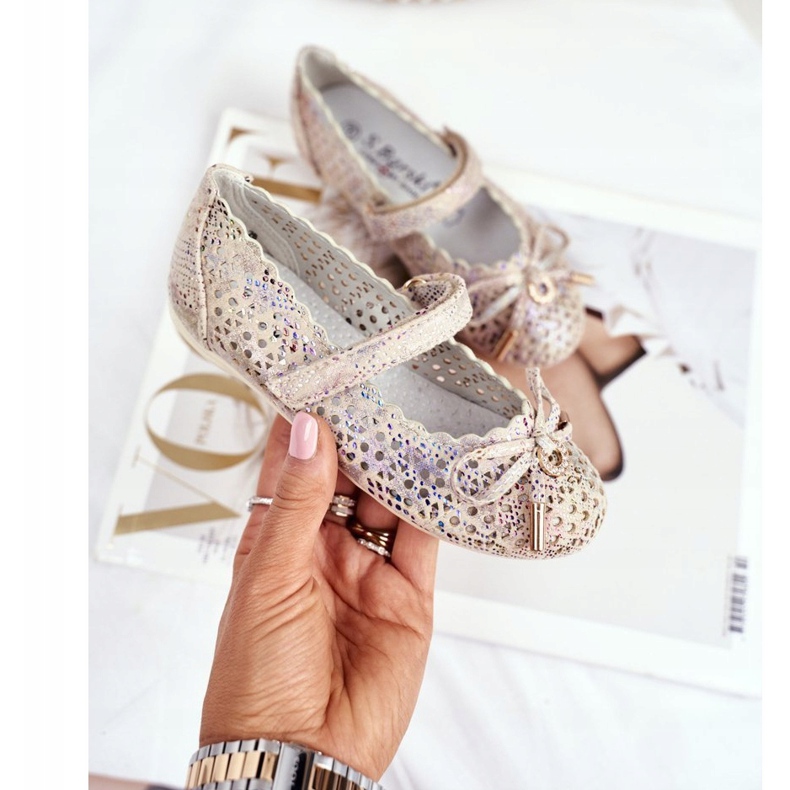 S.Barski Avoimet ballerinat tarranauhalla Barski Remtro ruskea monivärinen 1