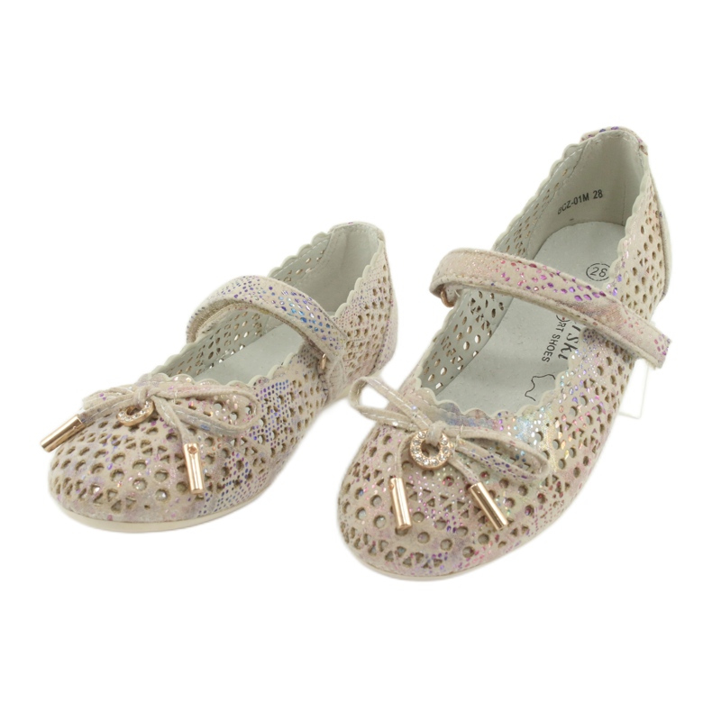 S.Barski Avoimet ballerinat tarranauhalla Barski Remtro ruskea monivärinen 3