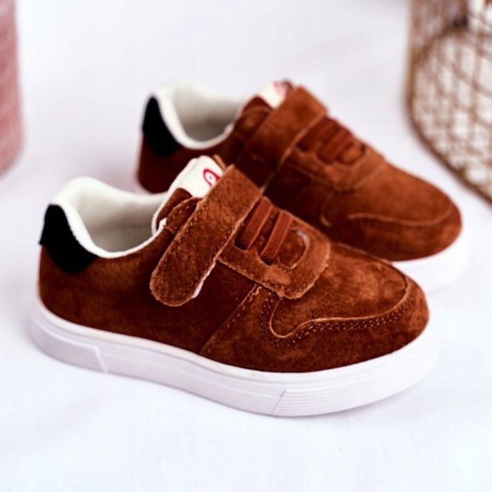 Apawwa Lasten lenkkarit Mokkanahka tarranauhalla Trelmo ruskea 2