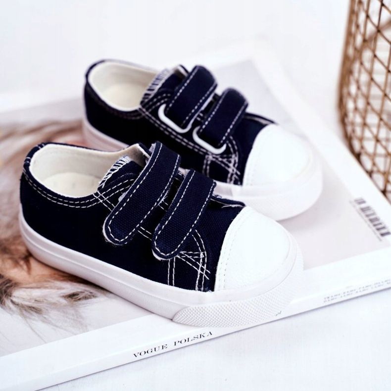 Apawwa Lasten lenkkarit Navy Blue Fanot tarranauhalla tummansininen 2