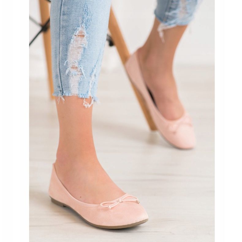 Diamantique Rento mokkanahka ballerinat monivärinen vaaleanpunainen 1