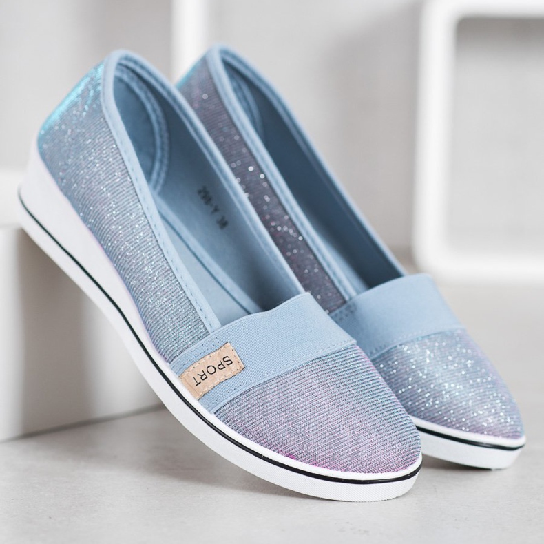 SDS Slip-on ballerinat glitterillä sininen 2
