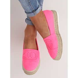 Neon naisten espadrillit T341P Fluorescent Pink vaaleanpunainen 1