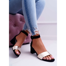 Naisten sandaalit Maciejka Nahka Mokkanahka Musta 04141-25 / 00-5 keltainen 2