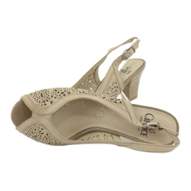 Caprice avoimet nahkasandaalit 29606 beige 3