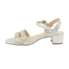 M.Daszyński Naisten sandaalit raidat Daszyński SA177-4 harmaa 1