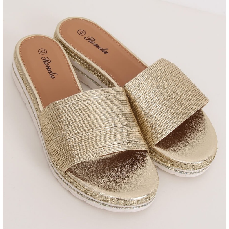 Kultaiset naisten kultaiset tossut 222-32 kultaa kultainen 1