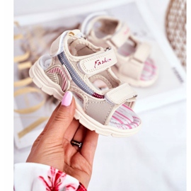 PL1 Lasten sandaalit tarranauhalla Beżowe Grobino beige 1