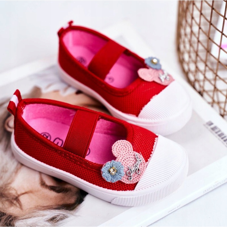 PL1 Lasten punaiset Estienne -tarratossut punainen 2