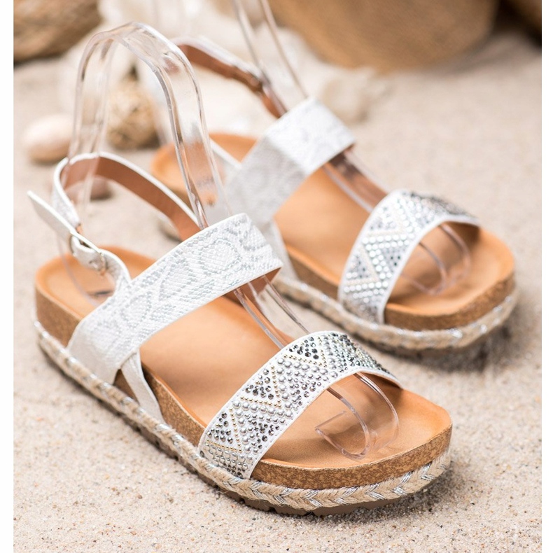 SHELOVET Muodikkaat valkoiset sandaalit valkoinen 1