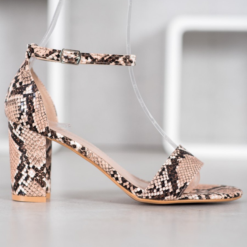 Anesia Paris Korkeakorkoiset sandaalit ruskea monivärinen 2