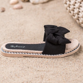 Anesia Paris Tyylikkäät mokkanahkatossut musta 1