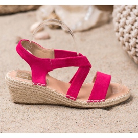 Renda Suede Espadrilles Sandaalit vaaleanpunainen 2