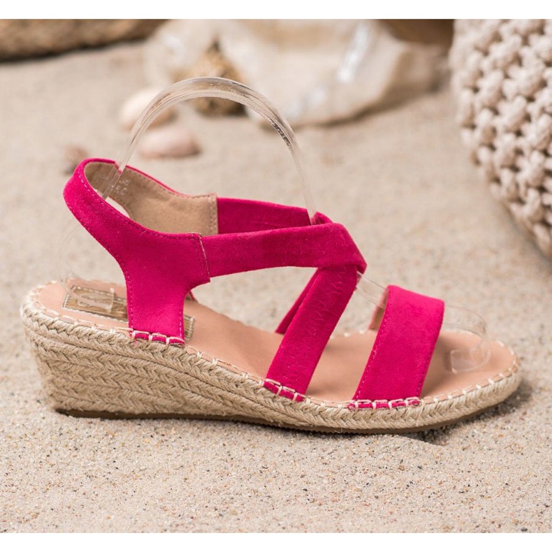 Renda Suede Espadrilles Sandaalit vaaleanpunainen 2
