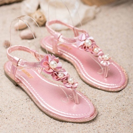 EXQUILY Vaaleanpunaiset sandaalit varvastossuista vaaleanpunainen 1