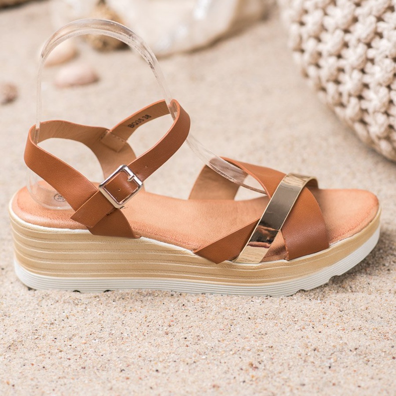 Renda Wedge sandaalit ruskea 2