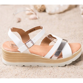 Renda Wedge sandaalit valkoinen 2