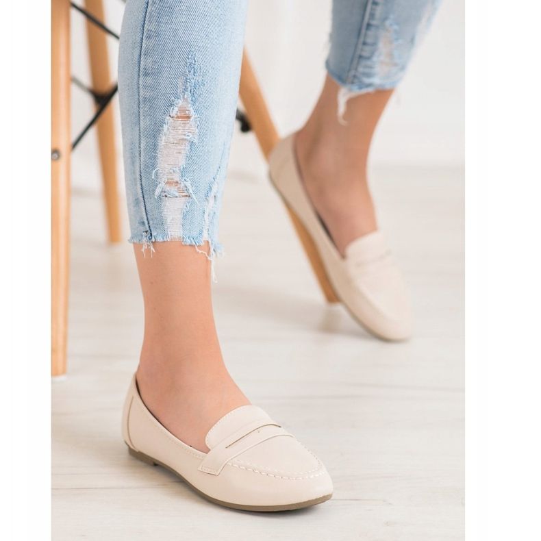 Diamantique Beige Loaferit Eco -nahkaa 1