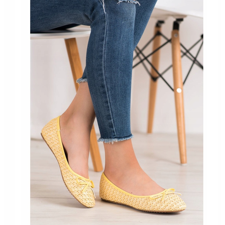 Small Swan Punotut ballerinat keltainen 1