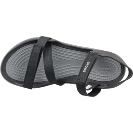 Crocs Swiftwater -hihnasandaali W 204804-001 musta harmaa 2
