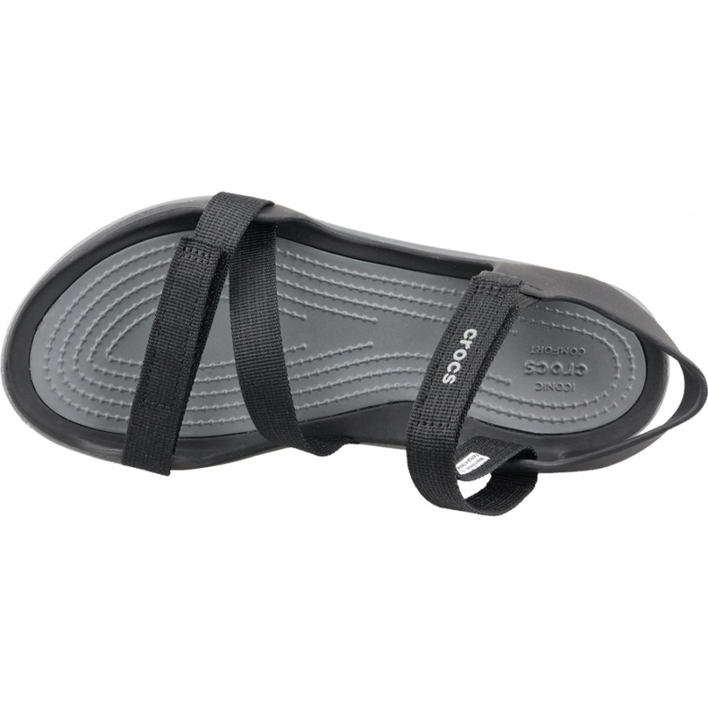 Crocs Swiftwater -hihnasandaali W 204804-001 musta harmaa 2
