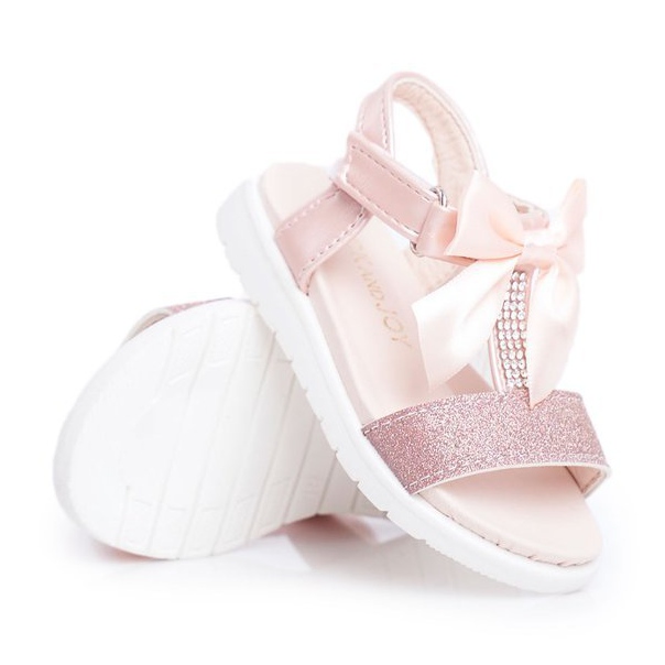 FRROCK Lasten sandaalit tarranauhalla tytöille Champagne Bella monivärinen vaaleanpunainen 4