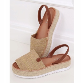 Kultaiset espadrilliset sandaalit WH935 Gold kultainen 1