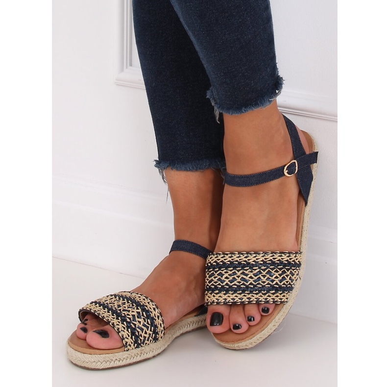 Naisten sandaalit espadrilles navy blue WH933 Denim Blue laivastonsininen 2
