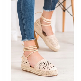 Bella Star Sidotut espadrillit alustalla beige 2