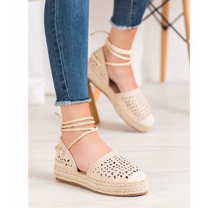 Bella Star Sidotut espadrillit alustalla beige 2