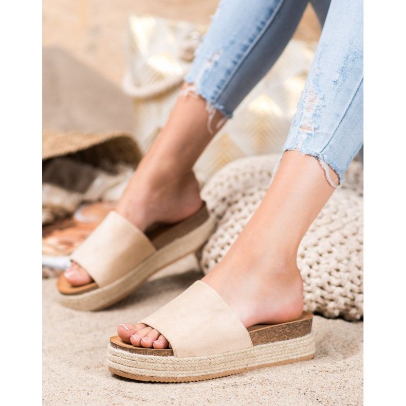 Renda Mokkanahkatossut alustalla ruskea 1