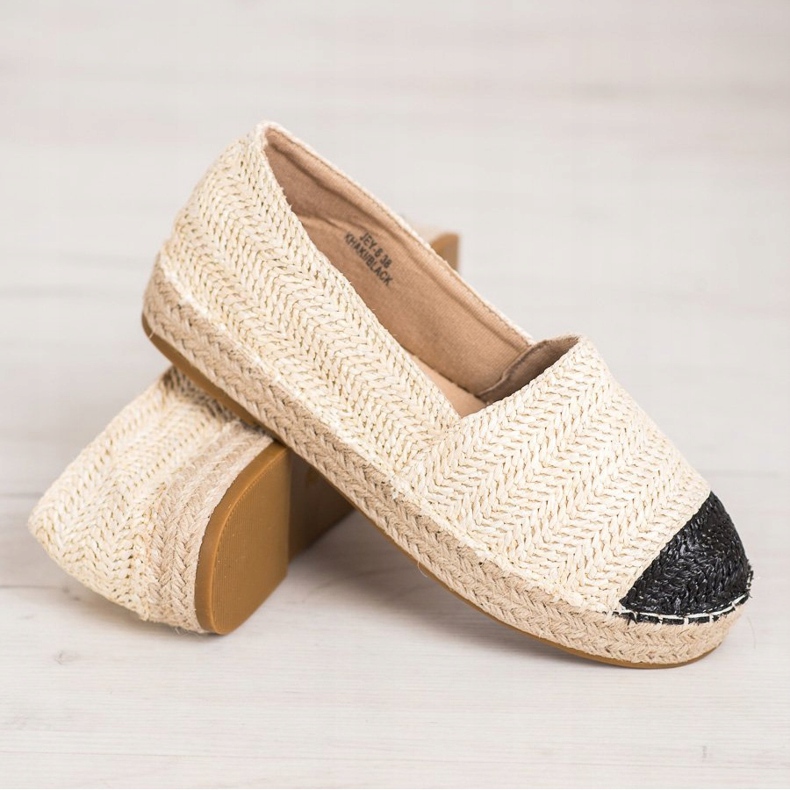 SHELOVET Muodikkaat espadrillit alustalla beige 1