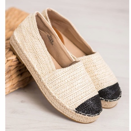 SHELOVET Muodikkaat espadrillit alustalla beige 2