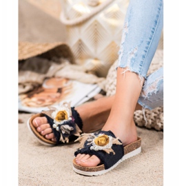 SHELOVET Muodikkaat tossut musta monivärinen 1