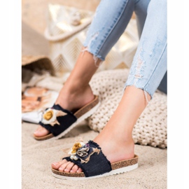 SHELOVET Muodikkaat tossut musta monivärinen 2