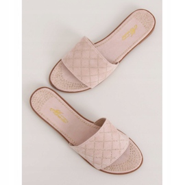 Vaaleanpunaiset naisten vaaleanpunaiset tossut Q-85 Pink vaaleanpunainen 1