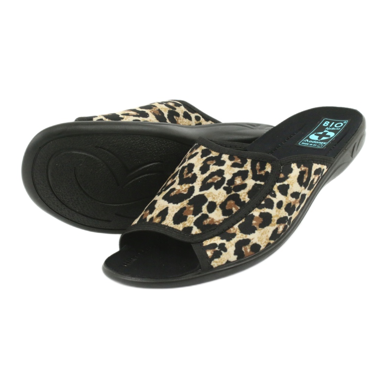 Adanex 13794 naisten leoparditossut beige ruskea musta 3