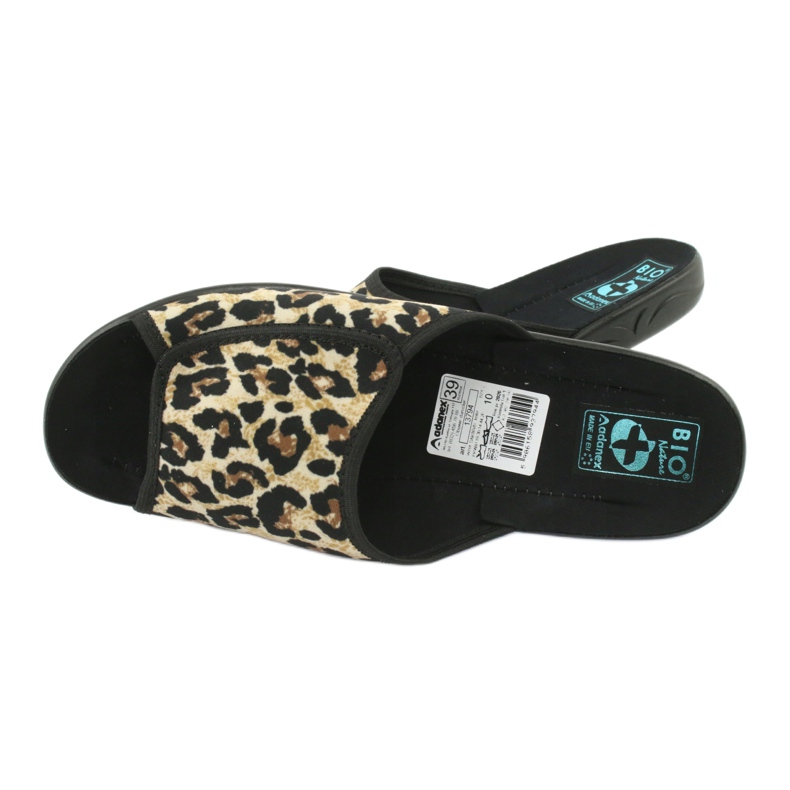 Adanex 13794 naisten leoparditossut beige ruskea musta 4