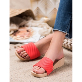 Bona Tyylikkäät tossut alustalla punainen 1