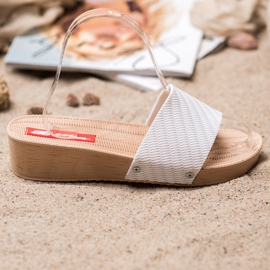 Bona Tyylikkäät kiilatossut valkoinen 1