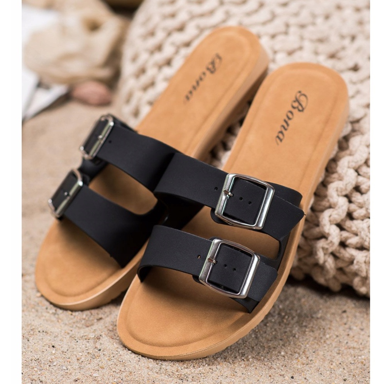 Bona Klassiset tossut soljella musta 2