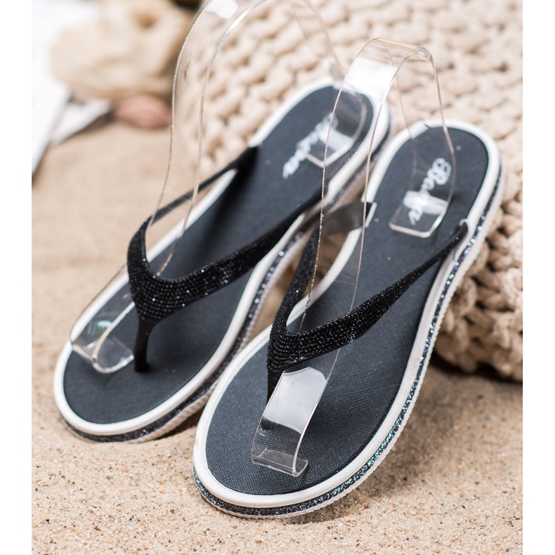 Bona Varvastossut glitterillä musta 2