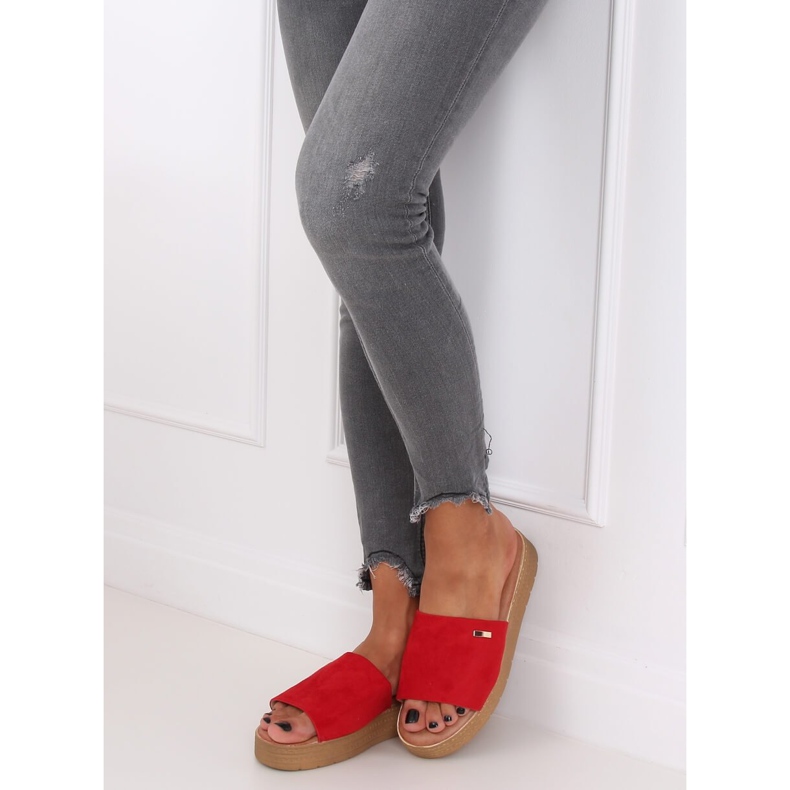 Punainen Naisten punaiset tohvelit G-576 Red 2