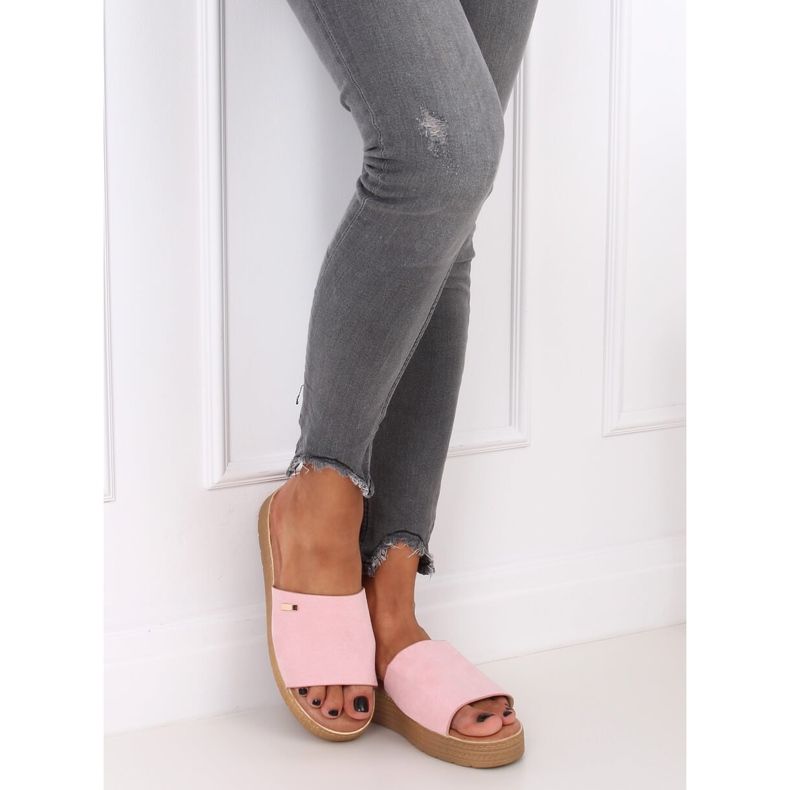 Vaaleanpunaiset naisten vaaleanpunaiset tossut G-576 Pink vaaleanpunainen 2