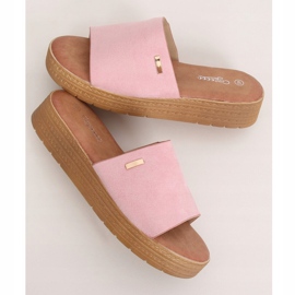 Vaaleanpunaiset naisten vaaleanpunaiset tossut G-576 Pink vaaleanpunainen 1